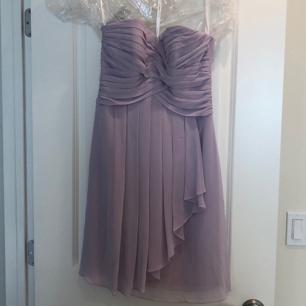 Davids Bridal short crinkle chiffon dress